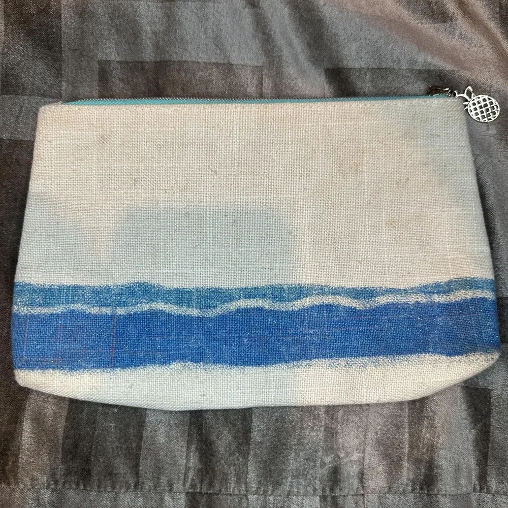 Retired‎ Bath & Body Works Chill Out Palm Trees Canvas Makeup Cosmetic Bag Pouch